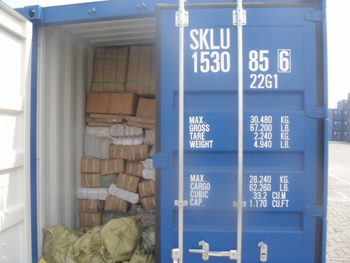 we sent a 20-foot container of tractor parts to Poland