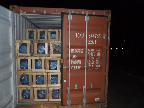 This week we shipped a 20-foot container of pumps to Georgia