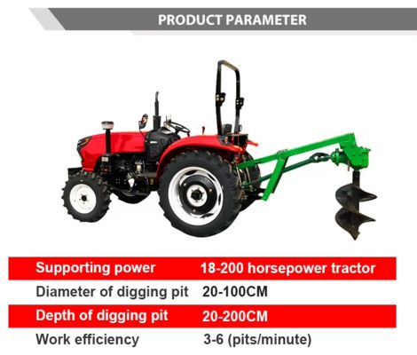 Bom preço. Tractor da série 1W Excavadora de poços Plantador de árvores Agulha de terra para venda 1W-40 em linha