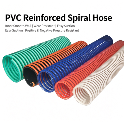 Bom preço. Mangueira flexível de PVC de alta resistência com costela em espiral reforçada para bomba de água industrial, grãos, esgoto e mangueira de sucção a vácuo em linha